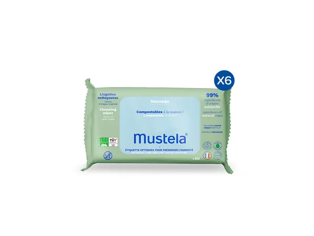 mustela-salviette-compostabili-profumate-x6-confezioni image 1