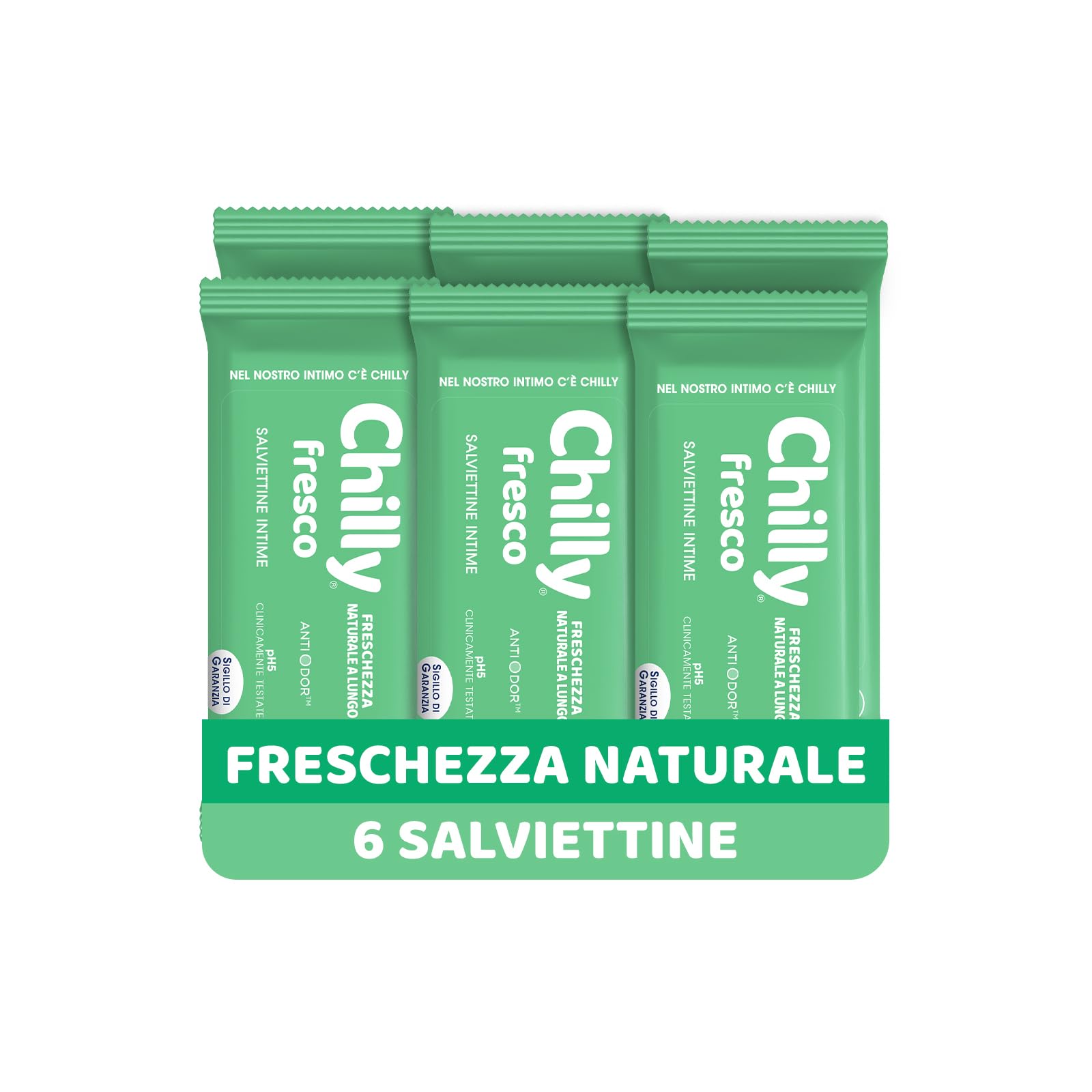 chilly-salviettine-delicate-fresco-6-pz-ph-5-mentolo image 1