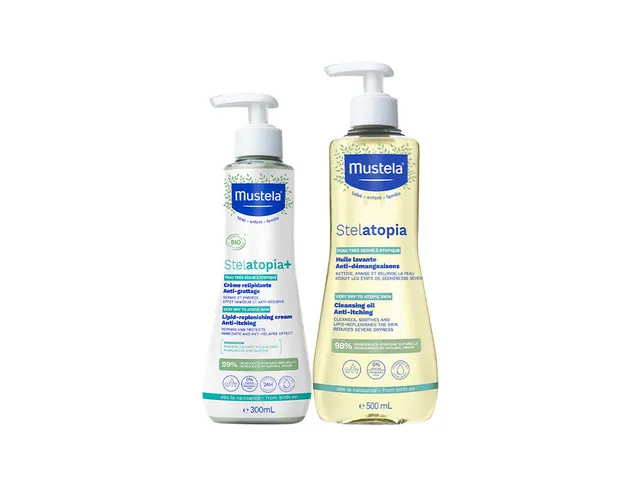 mustela-stelatopia-kit-olio-bagno-500ml-crema-bio-300ml image 1
