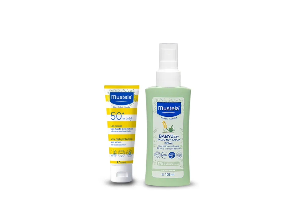 mustela-special-pack-babyzzz-spray-latte-solare-spf50-40ml image 1