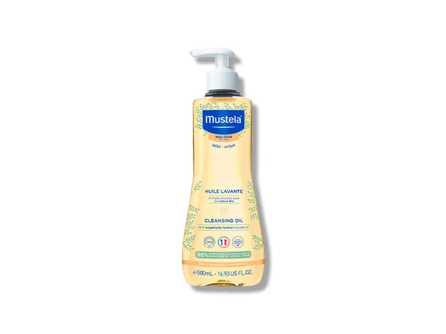 mustela-olio-bagno-detergente-corpo-e-capelli image 1