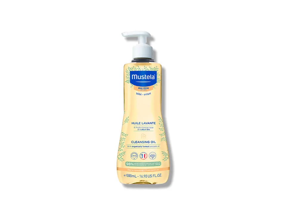 mustela-olio-bagno-detergente-corpo-e-capelli image 1