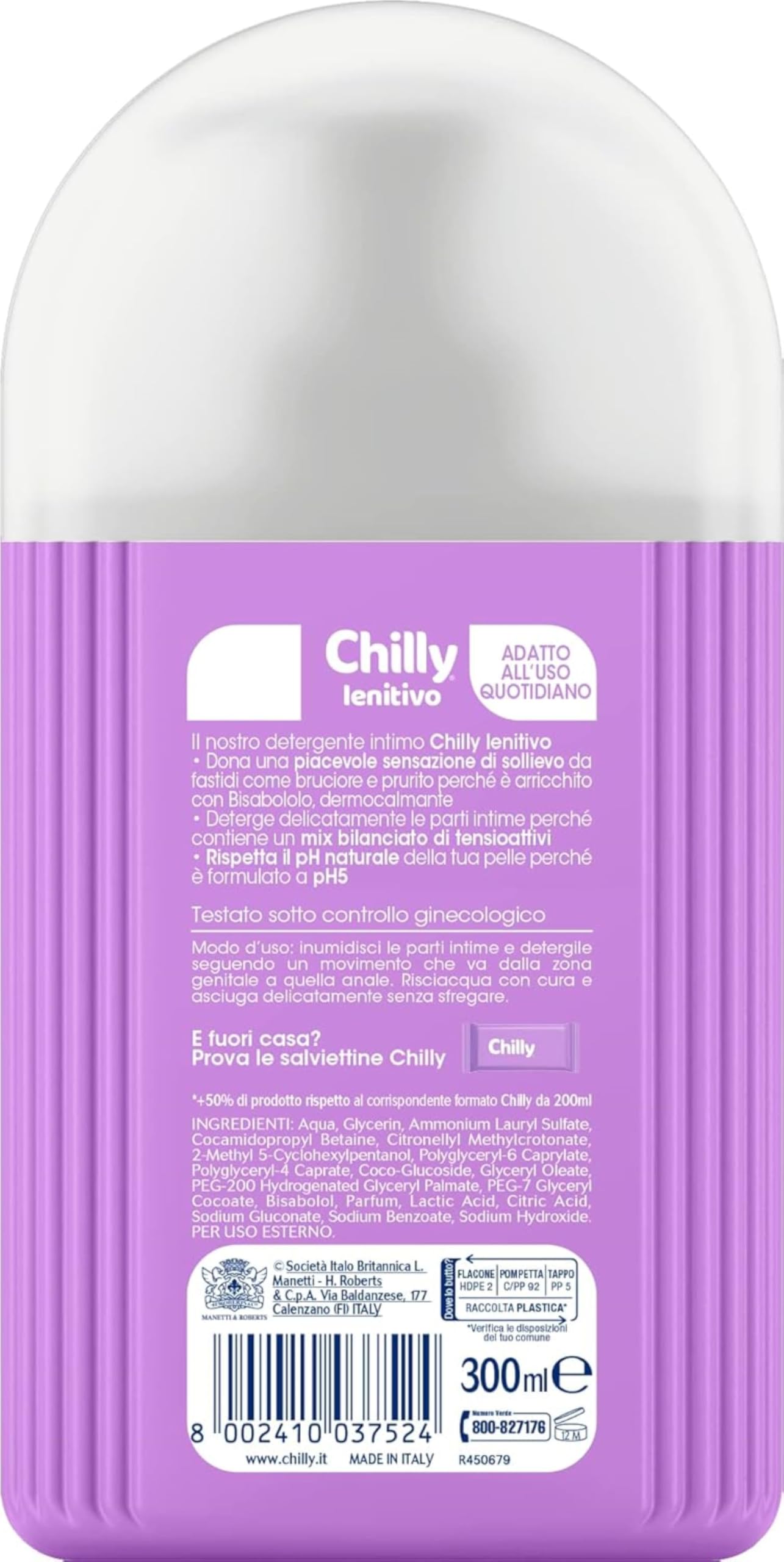 chilly-detergente-intimo-lenitivo-bisabololo-ph-5-300-ml image 2