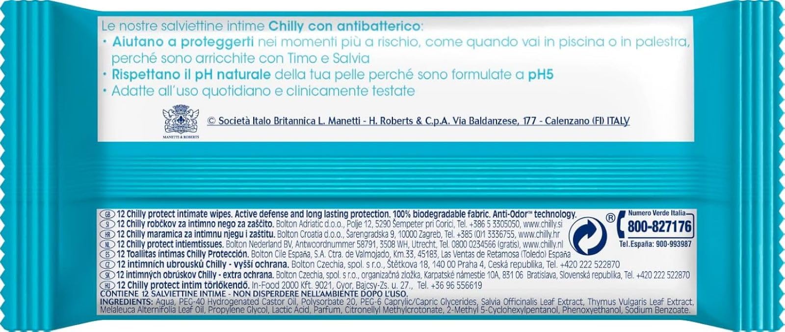 chilly-salviettine-protect-12-pz-ph-5-antibatteriche image 2