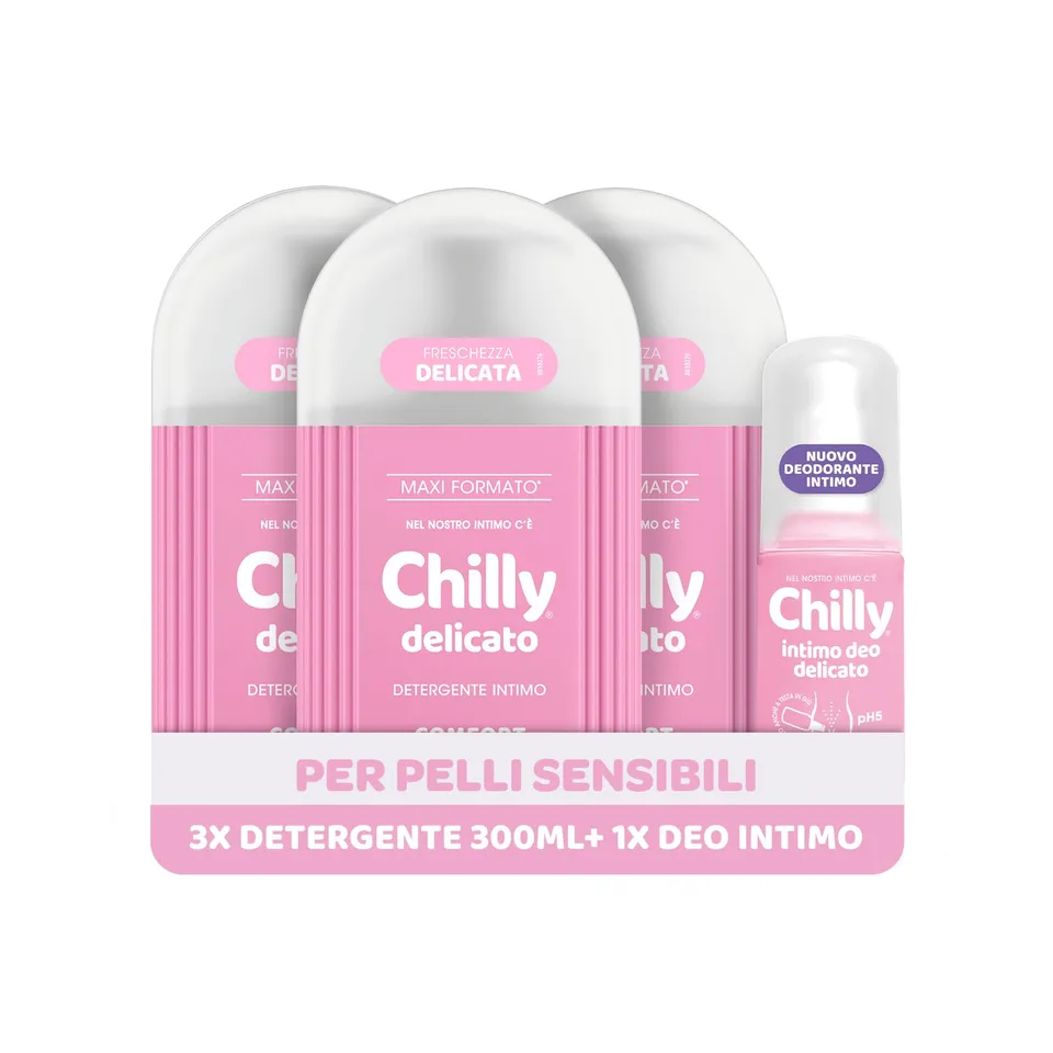 chilly-delicato-aloe-3x300ml-deodorante-intimo-50ml-anti-odor image 1