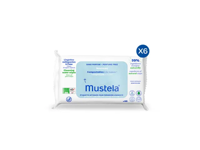 mustela-salviette-compostabili-all-acqua-senza-profumo-x6 image 1