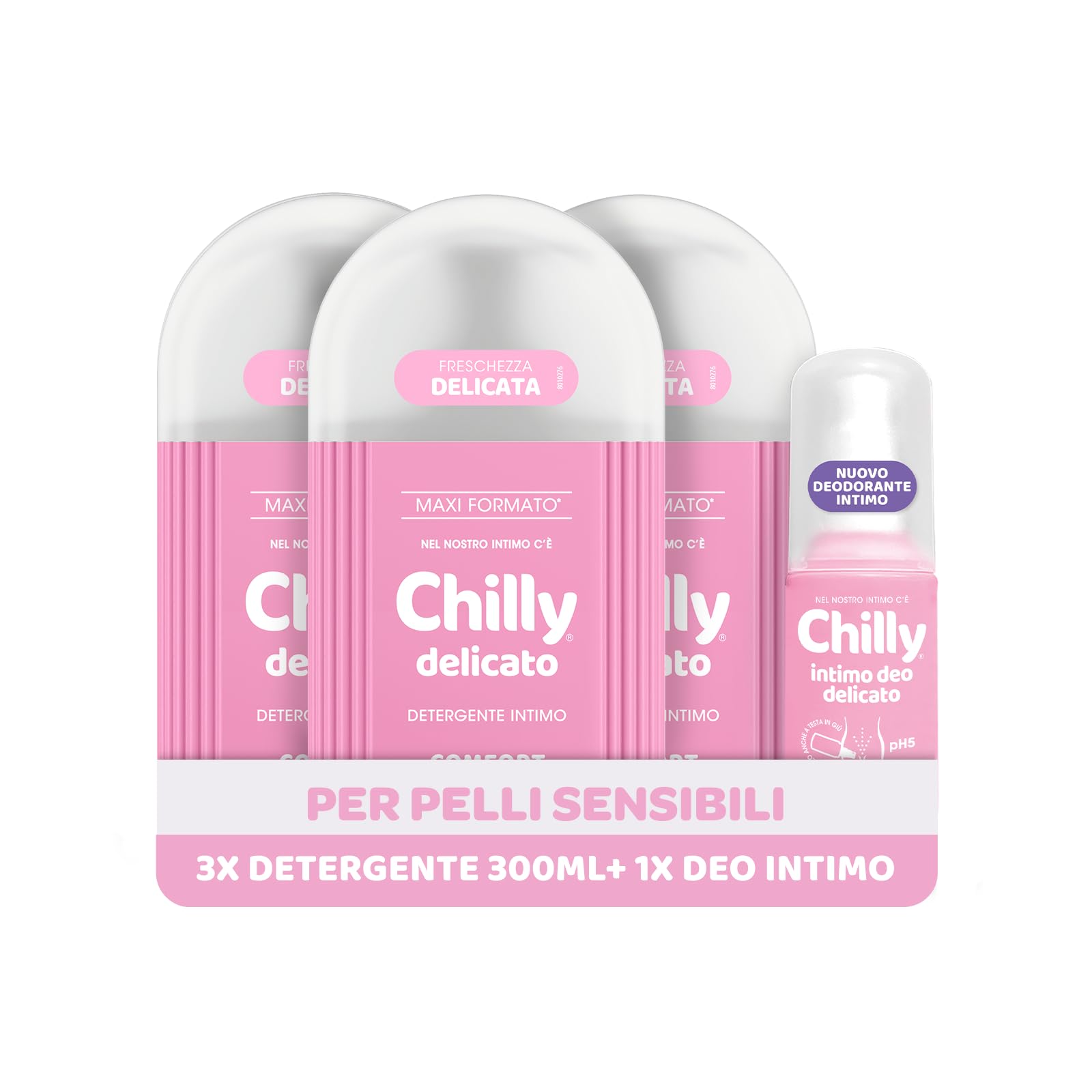 chilly-delicato-aloe-3x300ml-deodorante-intimo-50ml-anti-odor image 1