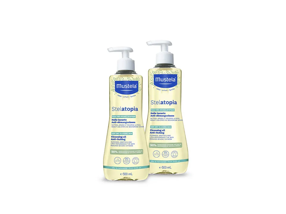 mustela-stelatopia-olio-bagno-500ml-x2-special-pack-atopica image 1