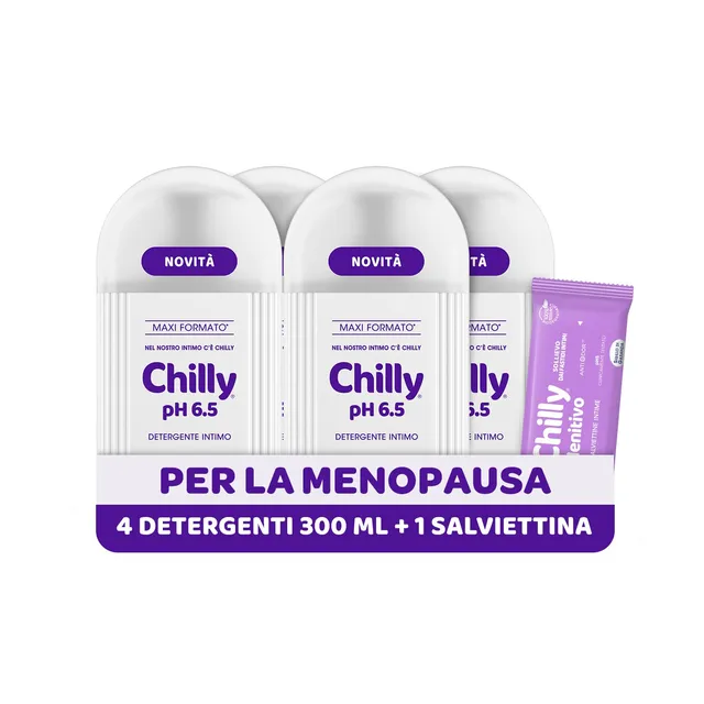 chilly-detergente-intimo-ph-6-5-menopausa-4x300-ml-ialuronico image 1
